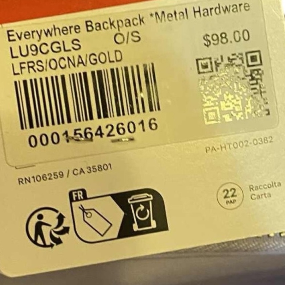 NWT Lululemon everywhere backpack LAVENDER FROST/GOLD - Picture 4 of 4